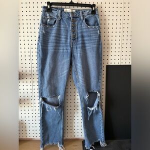 Abercrombie & Fitch Women’s Mom Jeans Curve Love Size 25/0R Blue Denim